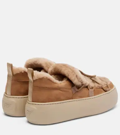 Roger Vivier Viv' Up embellished shearling and suede sneakers | Thumbnail 2 Roger Vivier Viv' Up embellished shearling and suede sneakers | Thumbnail 2