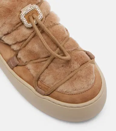 Roger Vivier Viv' Up embellished shearling and suede sneakers | Thumbnail 3 Roger Vivier Viv' Up embellished shearling and suede sneakers | Thumbnail 3