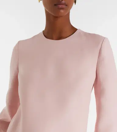 Valentino Crepe Couture feather-trimmed midi dress | Thumbnail 3