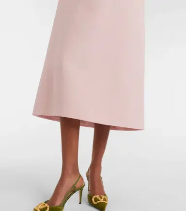 Valentino Crepe Couture feather-trimmed midi dress | Thumbnail 4