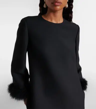 Valentino Crepe Couture feather-trimmed midi dress | Thumbnail 2 Valentino Crepe Couture feather-trimmed midi dress | Thumbnail 2