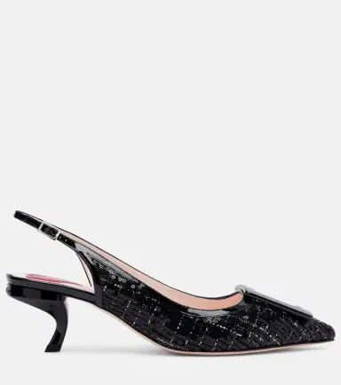 Roger Vivier Virgule 55 sequined slingback pumps | Thumbnail 2 Roger Vivier Virgule 55 sequined slingback pumps | Thumbnail 2