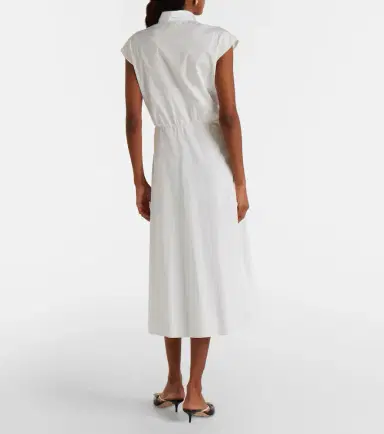 Valentino Guipure lace-trimmed cotton midi dress | Thumbnail 4