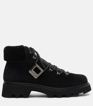 Roger Vivier Viv' Rangers suede lace-up boots | Thumbnail 4