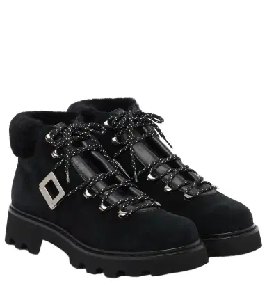 Roger Vivier Viv' Rangers suede lace-up boots | Thumbnail 1