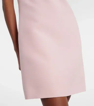 Valentino Feather-trimmed turtleneck Crepe Couture minidress | Thumbnail 3
