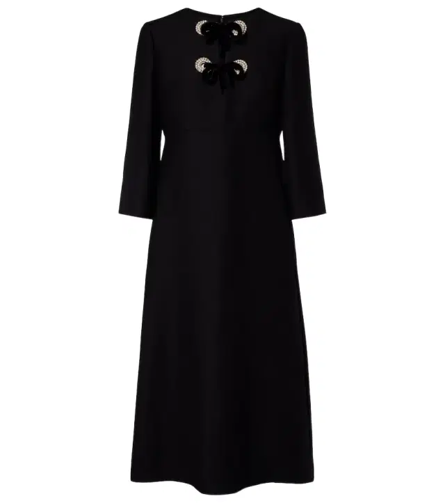 Crepe Couture embellished midi dress