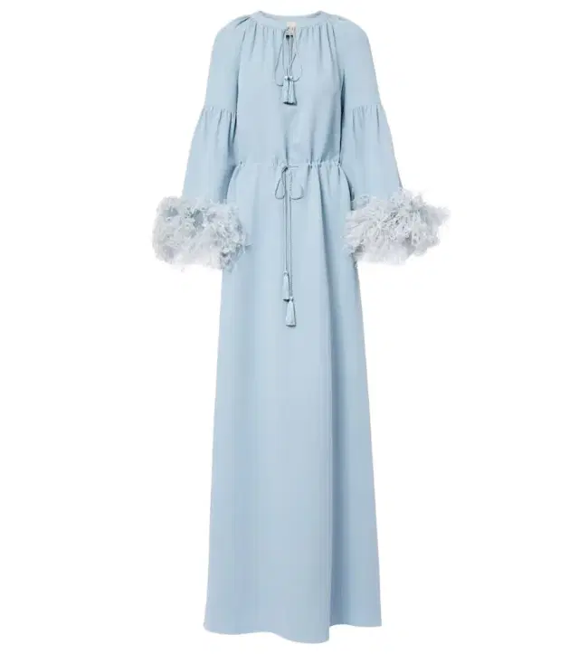 Valentino Cady Couture feather-trimmed gown