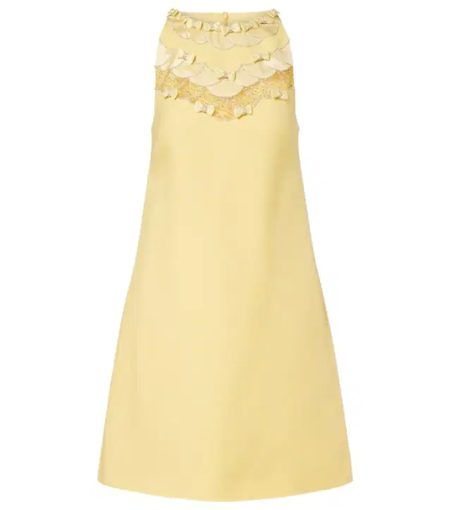 Valentino Crepe Couture embellished minidress