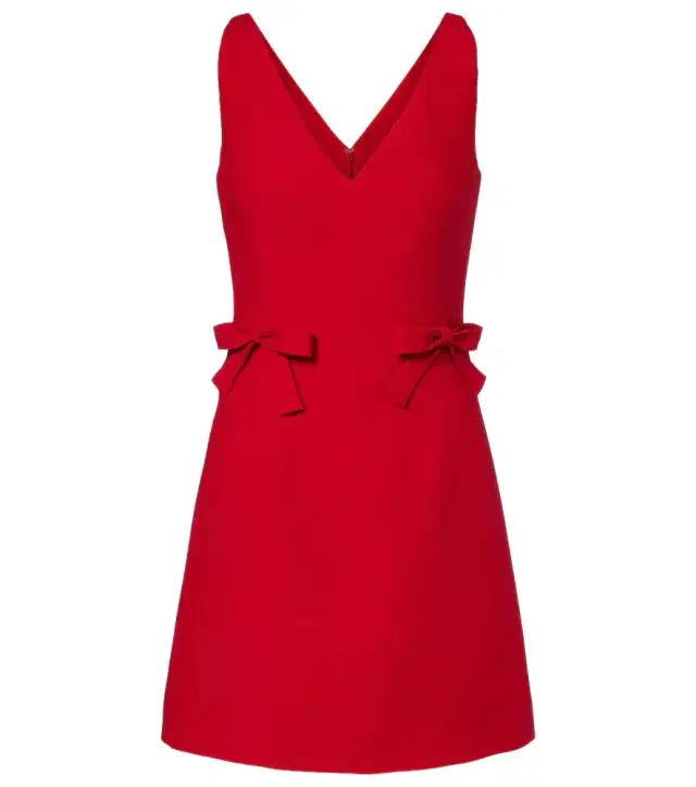 Valentino Crepe Couture bow-detail minidress