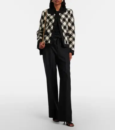 Valentino Bow-detail wool and mohair straight pants | Thumbnail 6 Valentino Bow-detail wool and mohair straight pants | Thumbnail 6