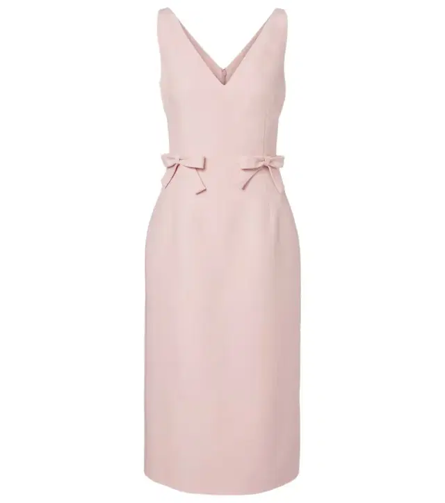 Crepe Couture bow-detail midi dress