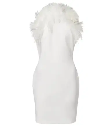 The Attico Feather-trimmed cady minidress | Thumbnail 1 The Attico Feather-trimmed cady minidress | Thumbnail 1