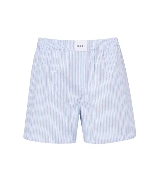 Striped cotton shorts