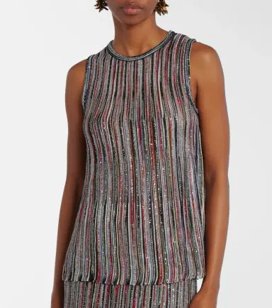 Missoni Sequined striped lamé top | Thumbnail 3
