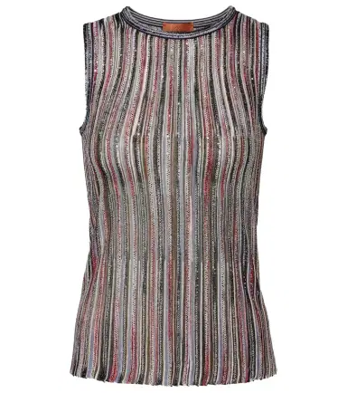 Missoni Sequined striped lamé top | Thumbnail 1