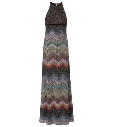 Missoni Zigzag halterneck lamé maxi dress | Thumbnail 1