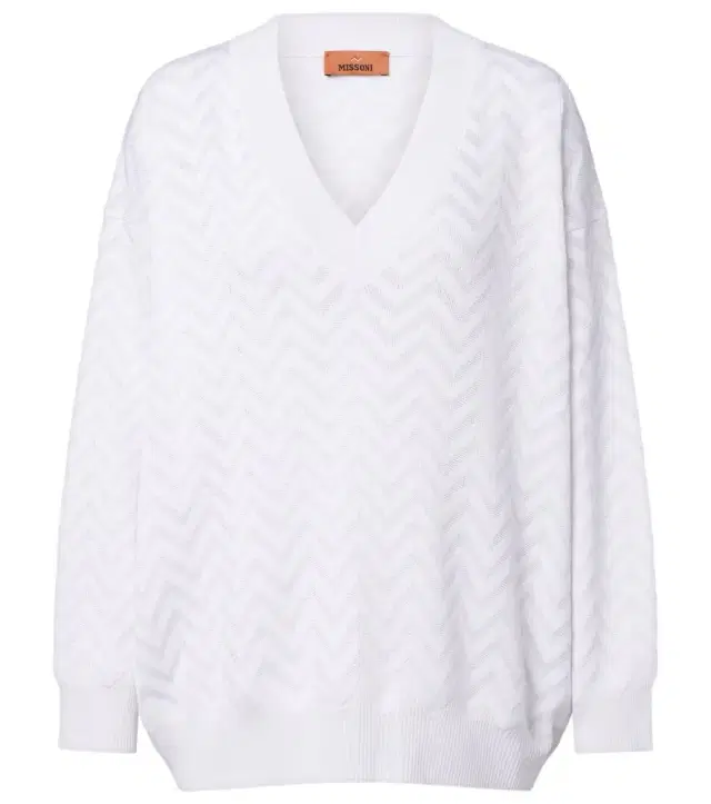 Zigzag cotton-blend sweater