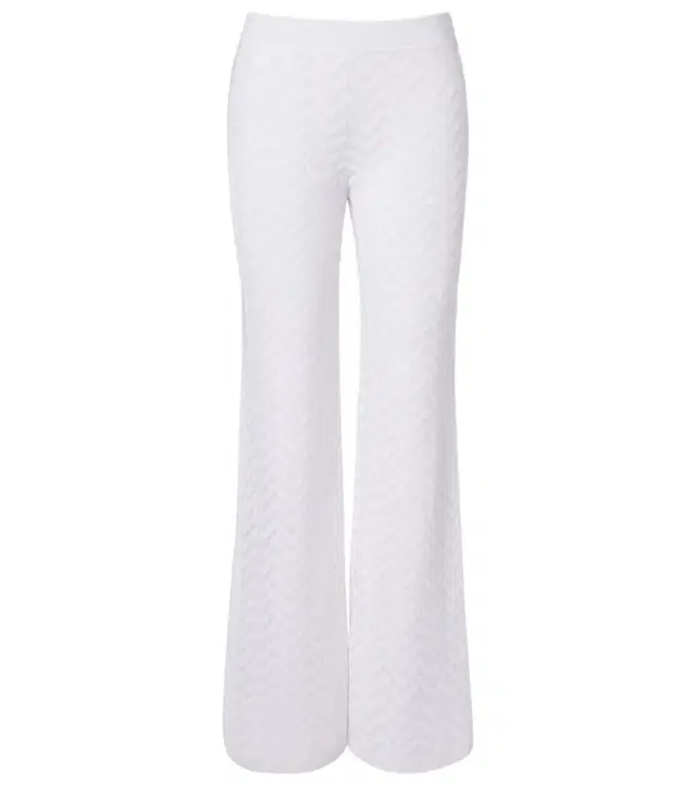 Missoni Chevron cotton-blend wide-leg pants