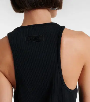 The Attico Ribbed-knit feather-trimmed cotton minidress | Thumbnail 6 The Attico Ribbed-knit feather-trimmed cotton minidress | Thumbnail 6