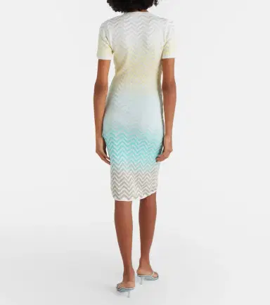 Missoni Zigzag knitted cotton-blend midi dress | Thumbnail 4