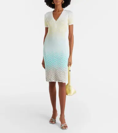 Missoni Zigzag knitted cotton-blend midi dress | Thumbnail 5
