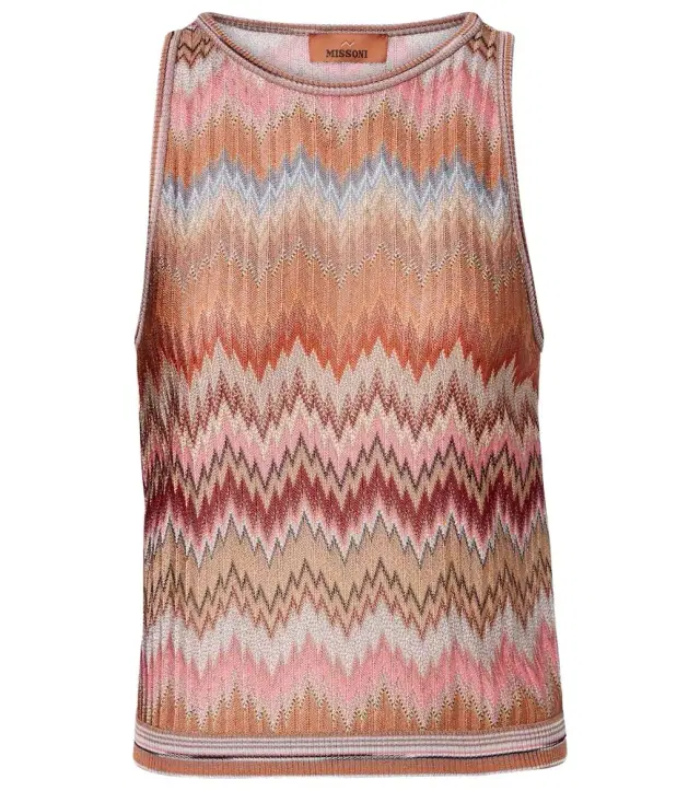 Missoni Zigzag lamé tank top