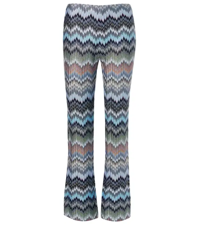 Zigzag straight pants