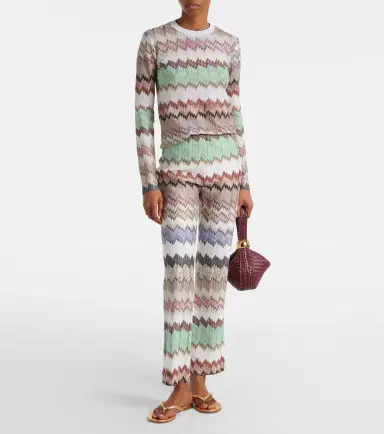 Missoni Zigzag lamé cropped straight pants | Thumbnail 6