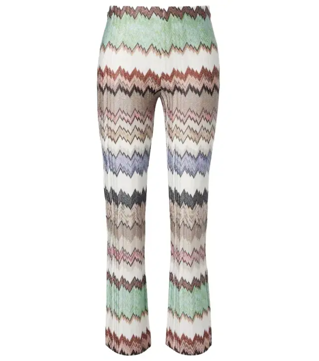 Missoni Zigzag lamé cropped straight pants