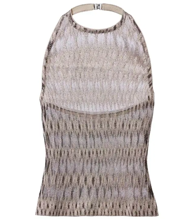 Missoni Halterneck lamé top