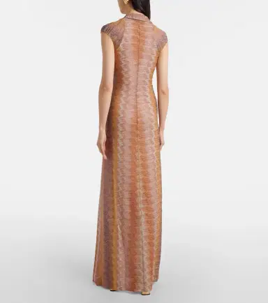Missoni Gathered asymmetric lamé maxi dress | Thumbnail 6