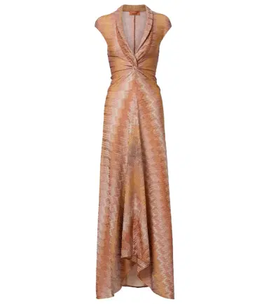 Missoni Gathered asymmetric lamé maxi dress | Thumbnail 1