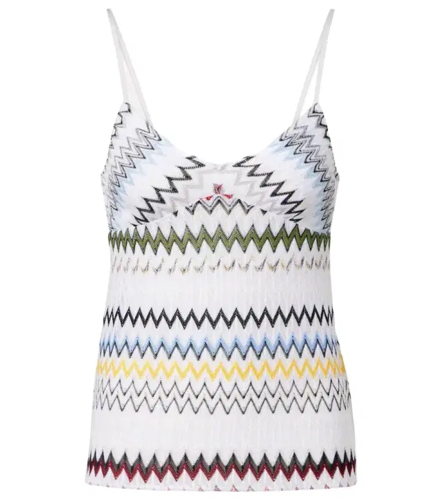 Missoni Chevron lamé tank top