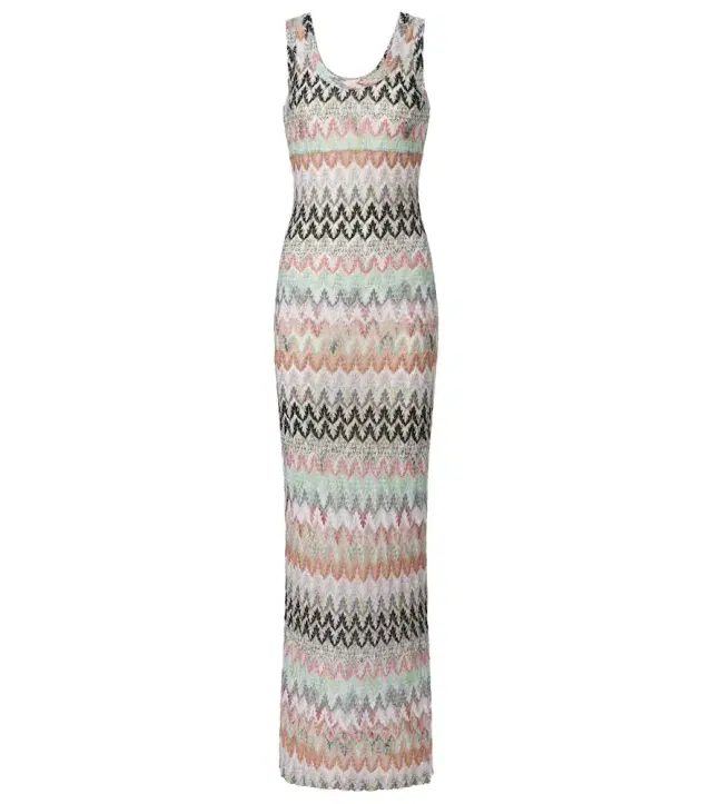 Missoni Sequined knitted lamé gown