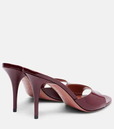 Amina Muaddi Elodie 90 patent leather mules | Thumbnail 4