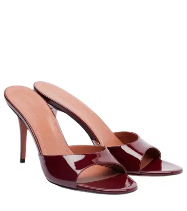 Amina Muaddi Elodie 90 patent leather mules | Thumbnail 1