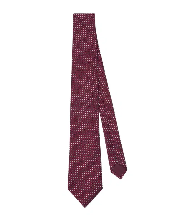 Charvet Polka-dot silk jacquard tie