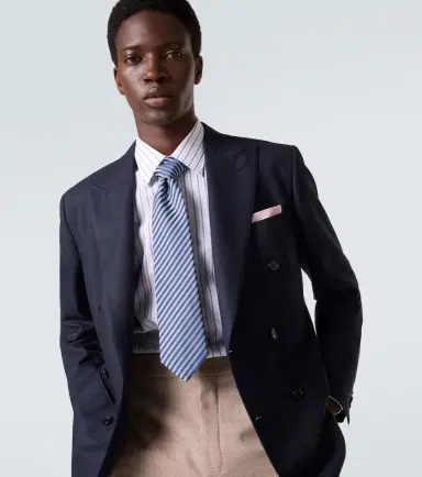 Charvet Striped silk jacquard tie | Thumbnail 3 Charvet Striped silk jacquard tie | Thumbnail 3