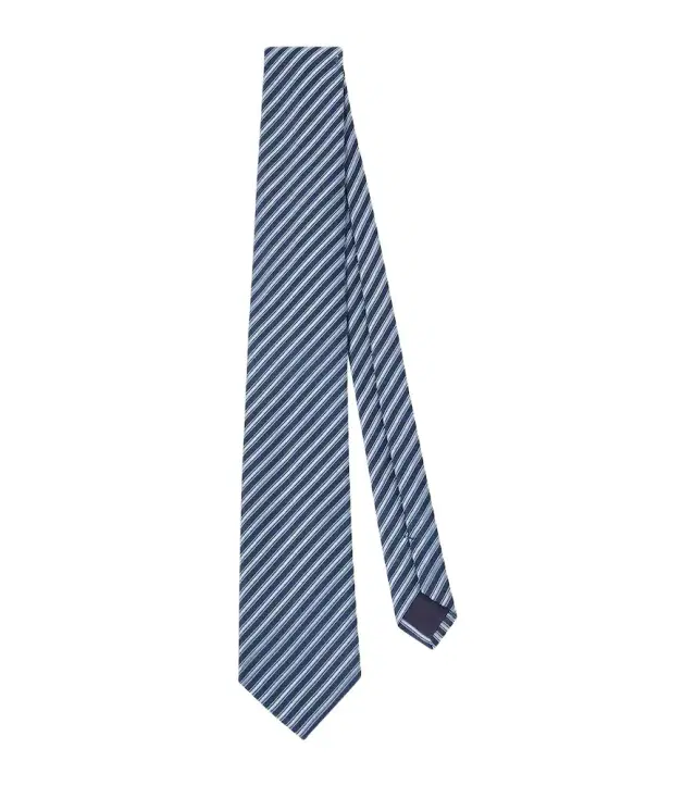 Striped silk jacquard tie