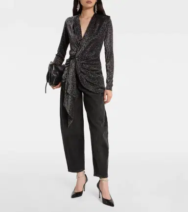 Isabel Marant Cinay lamé wrap top | Thumbnail 3 Isabel Marant Cinay lamé wrap top | Thumbnail 3