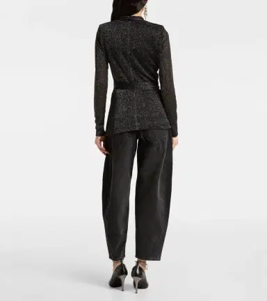 Isabel Marant Cinay lamé wrap top | Thumbnail 4 Isabel Marant Cinay lamé wrap top | Thumbnail 4