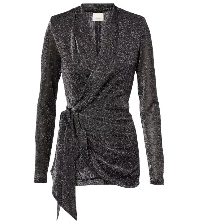 Isabel Marant Cinay lamé wrap top