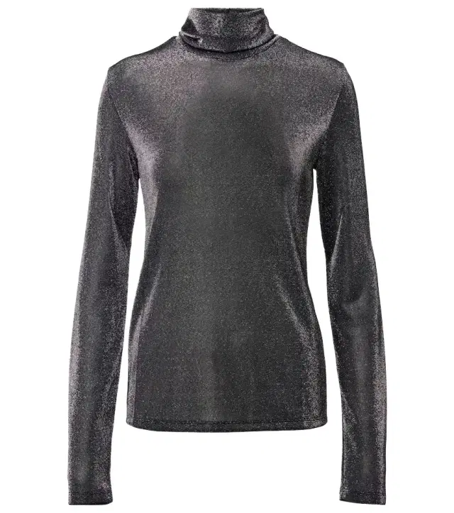 Marant Etoile Jadia jersey lamé turtleneck top