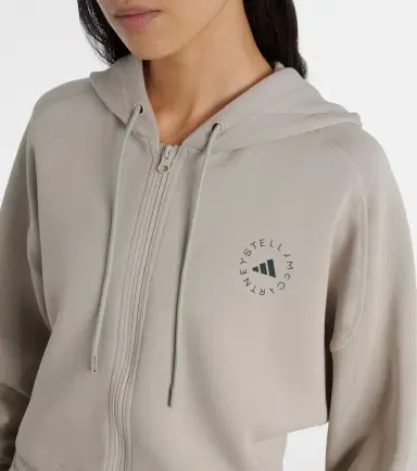 Adidas by Stella McCartney Logo cotton-blend jersey hoodie | Thumbnail 2