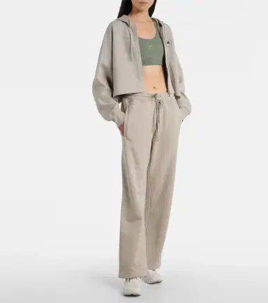 Adidas by Stella McCartney Logo cotton-blend jersey hoodie | Thumbnail 4