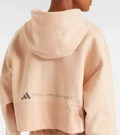 Adidas by Stella McCartney Cropped cotton-blend hoodie | Thumbnail 3