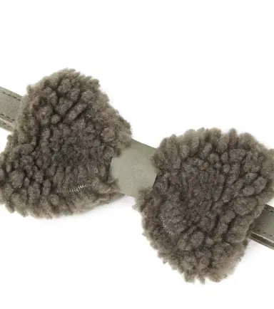 DONSJE Furro leather-trimmed teddy bow tie | Thumbnail 3