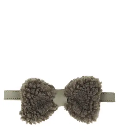 DONSJE Furro leather-trimmed teddy bow tie | Thumbnail 1
