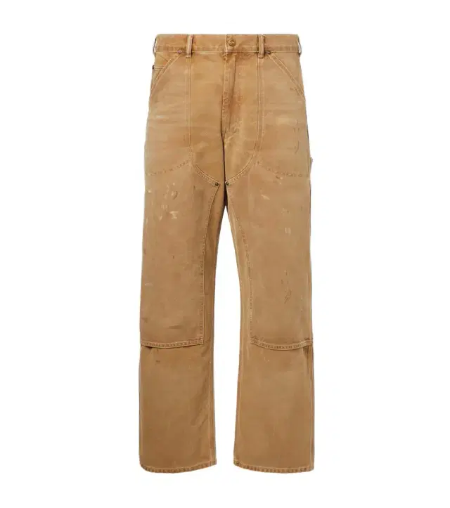 Polo Ralph Lauren Distressed cotton canvas straight pants